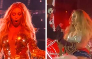 O concerto de abertura de Beyonce envelheceu com problemas tecnológicos, vídeo 050325_BEEYONCE_STAGE_EROR_KAL