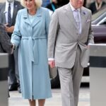 O rei Charles e a rainha Camilla entram em uma multidão encorajadora