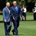O rei Charles (à esquerda) é fortemente convidado a emitir uma multa para dar um aviso ao Canadá de Donald Trump (à direita) quando ele abre uma nova sessão do Parlamento Canadense em Ottawa 27.