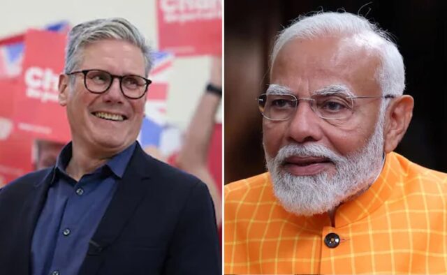 O telefonema de Keirstarmer com o PM Modi: "O maior acordo do Reino Unido desde então ...":



