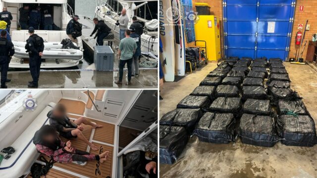 Os órgãos australianos capturam mais de uma tonelada de cocaína no valor de US $ 400 milhões


