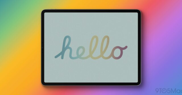 iPad com tela opaca exibe a mensagem de corte da Apple