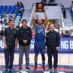 Meralco Bolts participou do Chris Newsome no 5.000 pontos Club durante a PBA Philippine Cup.