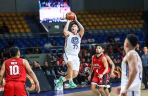 PBA: Xyrus Tores aprende a lidar com a pressão como a chave principal do NLEX Xyrus Torres, do Nlex Road Warriors, durante o jogo da PBA Filippine Cup contra o Barangay Ginebra Gin Kings.