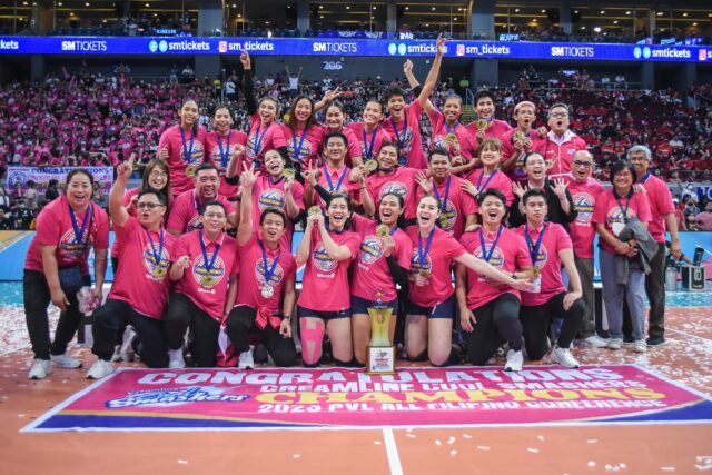 O Creamline Cool Smashers ganha o título da Conferência PVL All-Filipin. –PVL foto