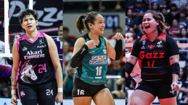 Eli Soyud, de Akari Chargers, Alyssa Eroa, da Galeries Tower High Risers, e Petro Gazz Angels Chie Saet. -