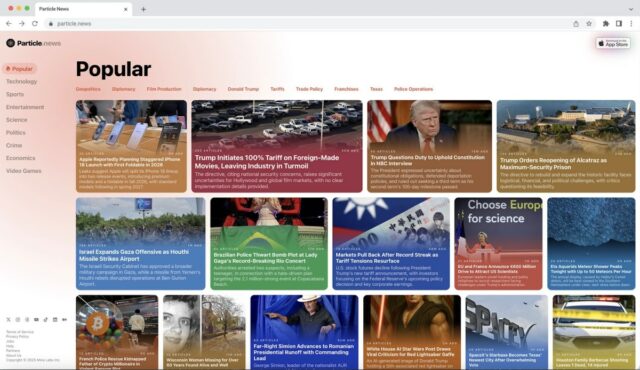 Partícula, o leitor de notícias da Web movido a IA traz ai para o seu computador




