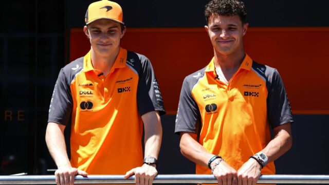 Piastri agarra o bastão de Norris, Verstappen


