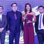 Creamline Cool Smashers de Bernadeth Pons PVL Press Corps durante a noite do prêmio. -