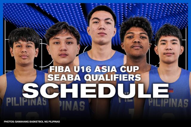 Gilas Pilipinas Fiba U16 Programa de eliminação da Copa Asiática Seaba