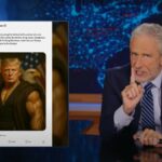 Resposta contundente de Jon Stewart ao meme de Guerra nas Estrelas gerado pela AI de Trump
