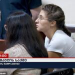 Bella May Culley (18 anos) de Billingham na condessa Durham, que estava no tribunal em Tbilisi após sua detenção no aeroporto da cidade