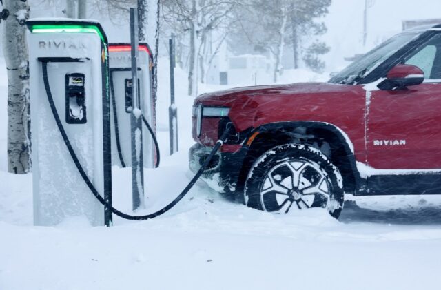 Rivian Electric Car Charging Station