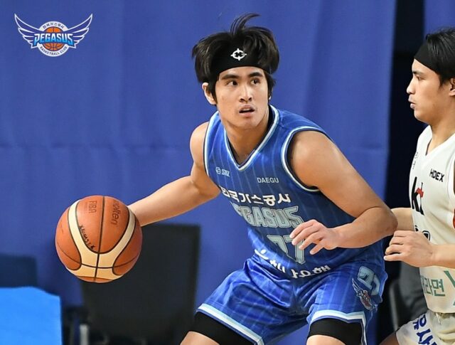 SJ Belangel, de Daegu Kogas Pegasus, durante um jogo da Liga de Basquete Coreano (KBL)