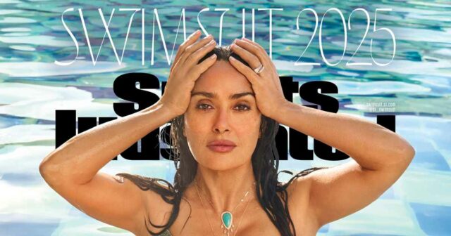 Salma Hayek faz sua estréia na capa do maiô da Sports Illustrated aos 58 anos