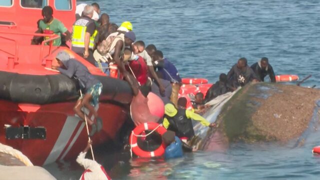 Sete migrantes se afogaram como um gato de barco nas ilhas canárias espanholas

