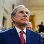 Greg Abbott, governor of Texas, as US President Donald Trump, not pictured, speaks before an executive order signing in the East Room of the White House in Washington, DC, US, on Thursday, March 20, 2025. The order directs the secretary of education to take steps to close the department and "return education authority to the States," according to a White House fact sheet on the order. Photographer: Bonnie Cash/UPI/Bloomberg via Getty Images