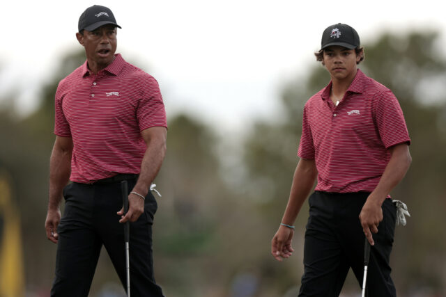 Tiger Woods Son, Charlie Doks Sorrent Sorrenting Amiid Montey Win

