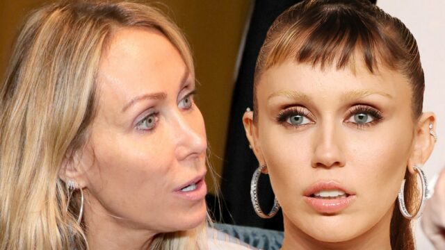 Tish Cyrus Miley Cyrus segue o principal composto Getty