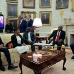 Trump caiu para a África do Sul Ramaphos com vídeo. Tinha muitas mentiras