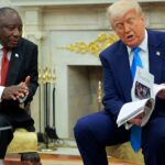 Trump empurra as falsas reivindicações de "genocídio branco" em uma reunião tensa com líderes sul -africanos