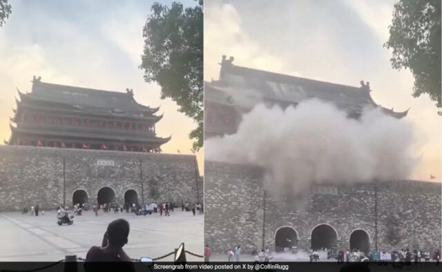 Vídeo: Torre de bateria Fengyang, de 650 anos, colapsa

