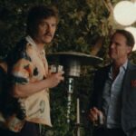 Walton Goggins Schmoozes Pedro Pascal no clipe exclusivo de 'The Unvited'.