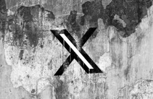 X remove e siga do nível livre de sua API de desenvolvedor X (formerly Twitter) logo on a cracked wall