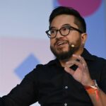 Lisbon , Portugal - 2 November 2022; Garry Tan, Initialized Capital, on Venture stage during day one of Web Summit 2022 at the Altice Arena in Lisbon, Portugal. (Photo By Harry Murphy/Sportsfile for Web Summit via Getty Images)