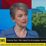 Yvette Cooper promete regulamentos mais rigorosos de visto e deportação de qualquer crime, apesar do pânico do trabalho sobre a reforma. Ele diz que, apesar das preocupações de que o influxo permanecesse em 525.000 por ano