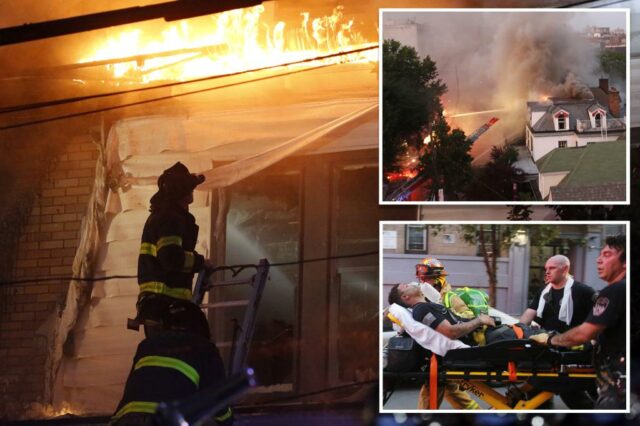 13 bombeiros feridos, 1 criticamente, quando Blaze Rough Rough 3 Casas Bronx: "como um filme"

