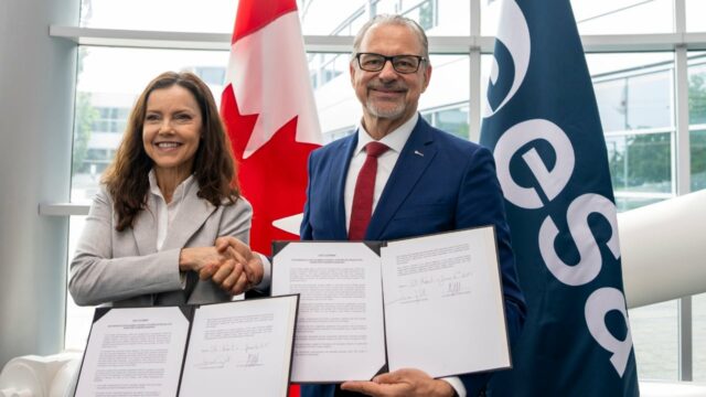A Agência Espacial Canadense em busca de independência, renova laços com uma contraparte européia


