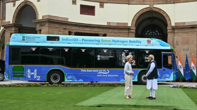 A Índia inicia os ônibus comerciais de hidrogênio pela primeira vez na altura de Ladaver

