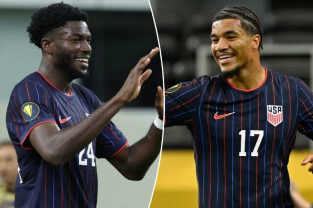 Patrick Agyemang comemora depois de filmar na partida USMNT-HAITI em 22 de junho de 2025. 