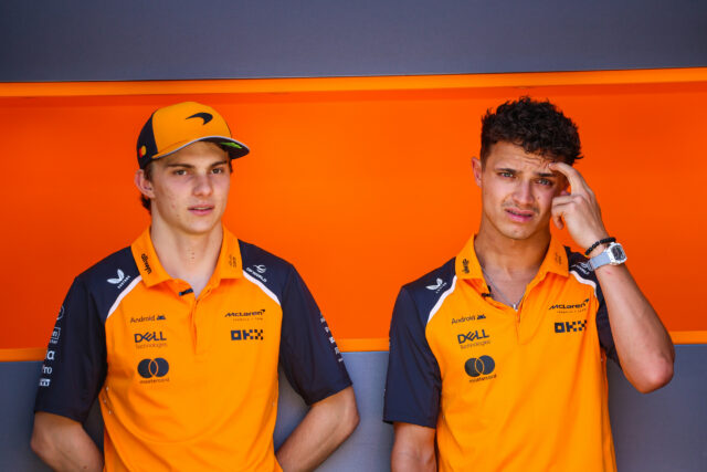 A equipe da McLaren Lack resultou em Crash Loro Norris

