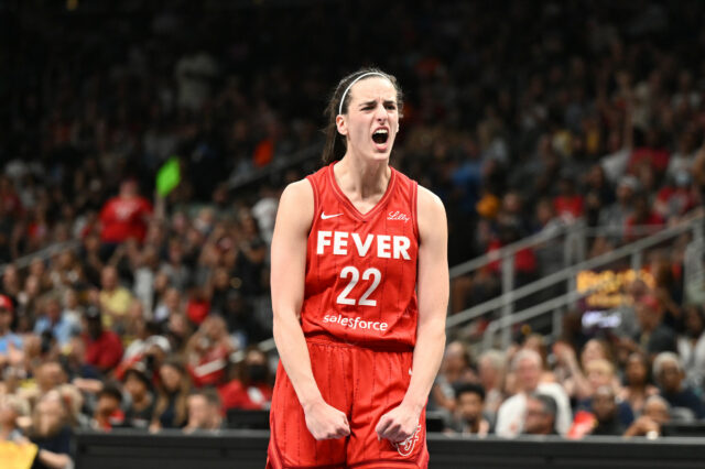 A estrela da WNBA, Caitlin Clark

