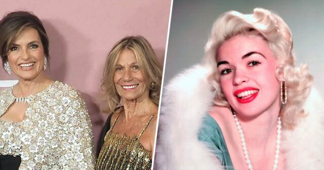 Ellen Hargitay abraçando os filhos de Jayne Mansfield