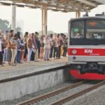 A pista de passageiros para cima e para baixo na estação Krl Tanah Abang mudou de 29 de junho de 2025
