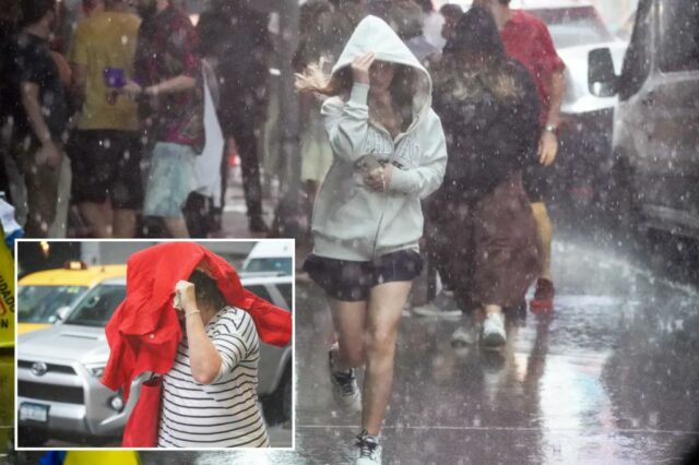 A previsão do quarto julho inclui o clima tempestuoso para esses pontos de acesso

