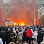 A polícia teve a ver com distúrbios gerais no Ballymena Center na noite passada quando surgiram tumultos
