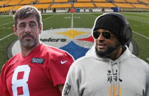 Aaron Rodgers explica para se comunicar com Mike Tomlin para travar o Acordo de Stelers antes do Minicamp March Madness Logo