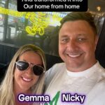 O casal britânico Gemma e Nicky (foto) têm valas para morar no Reino Unido em tempo integral para morar em uma caravana em Benidorm