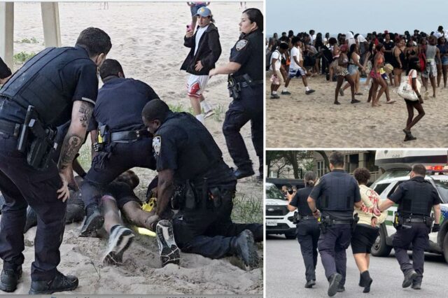 Adolescentes de Nova York presos no cenário selvagem em Coney Island Beach: NYPD 

