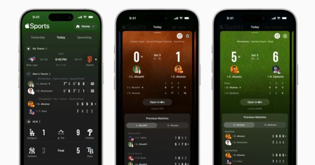 App Sports App redesenhado com novas seções personalizadas, adiciona pontuações de tênis bem a tempo de Wimbledon

