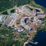 As fotos aéreas revelam a construção da construção e a velocidade da construção do Disney Lakeshore Lodge, perto de Magic Kingdom