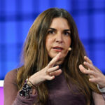 LISBON, PORTUGAL - NOVEMBER 13: Sarah Franklin, CEO, Lattice, delivers remarks while discussing with Lidiane Jones, CEO Bumble, and Danielle Belton, Editor-in-Chief The Huffington Post, about "So you’re the new CEO?" at Center Stage during the second day of Web Summit on November 13, 2024 in Lisbon, Portugal. The annual conference brings together founders and CEOs of technology companies, as well as policymakers, to discuss the future of the Web. This year runs from November 11 to November 14. The 2024 event announced that has officially sold out its Lisbon flagship event with more than 70,000 attendees, a record breaking 3,000 exhibiting companies, 1,000 investors and 2,000 global media. This year's Web Summit marks the comeback of Paddy Cosgrave, CEO and co-founder of the event, who had resigned in 2023 and was replaced by Katherine Maher. Ms. Maher left after three months and, in April 2024, Cosgrave decided to return as CEO. (Photo by Horacio Villalobos#Corbis/Getty Images)