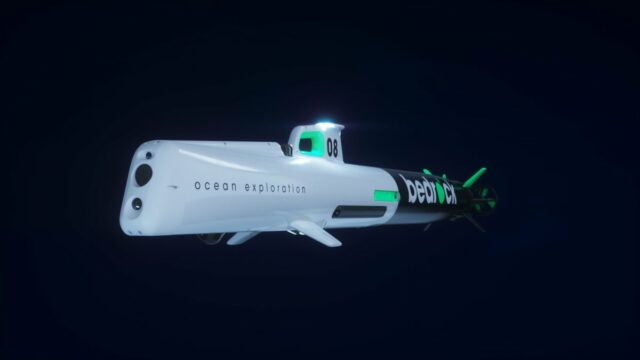 An illustration shows Bedrock Ocean's AUV.
