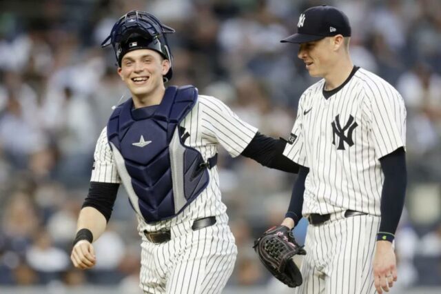 Ben Rice "bastante confortável" na primeira partida como apanhador para os Yankees

