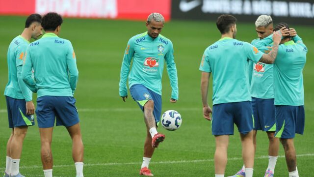 Brasil contra o Paraguai: registro da cabeça antes da Copa do Mundo da FIFA 2026 entre um Bra V a um nominal

