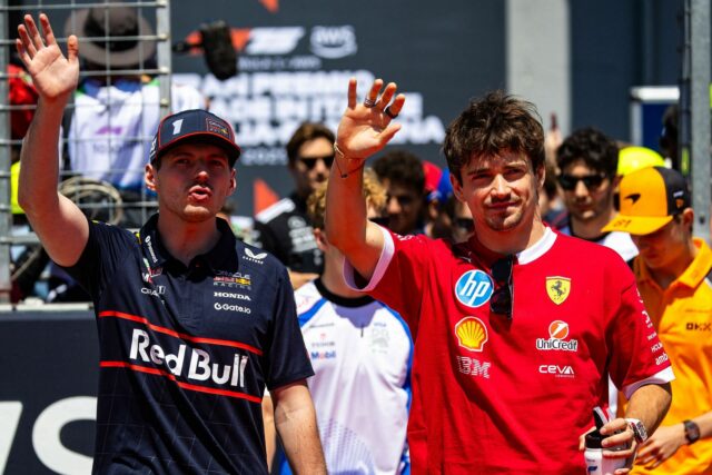 Charles Leclerc respondeu a queixas de Max Verstappen durante as batalhas do pódio na F1 Spanish GP


